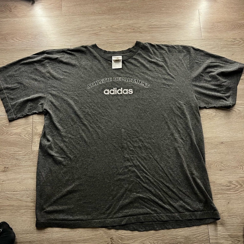 Adidas Gray Short Sleeve Tee Casual Athletic Wear